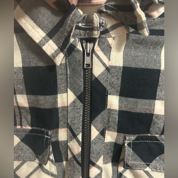 Marmot Joss Women's 1/2 Zip Flannel; Color: Black, Pink, Cream; Size: Medium EUC - Picture 3 of 6